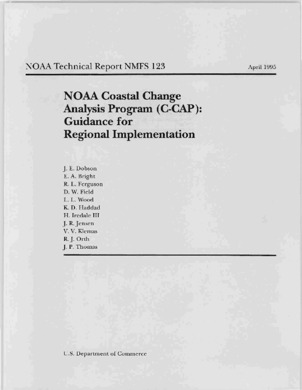 (PDF) NOAA Coastal Change Analysis Program (C-CAP): guidance for ...