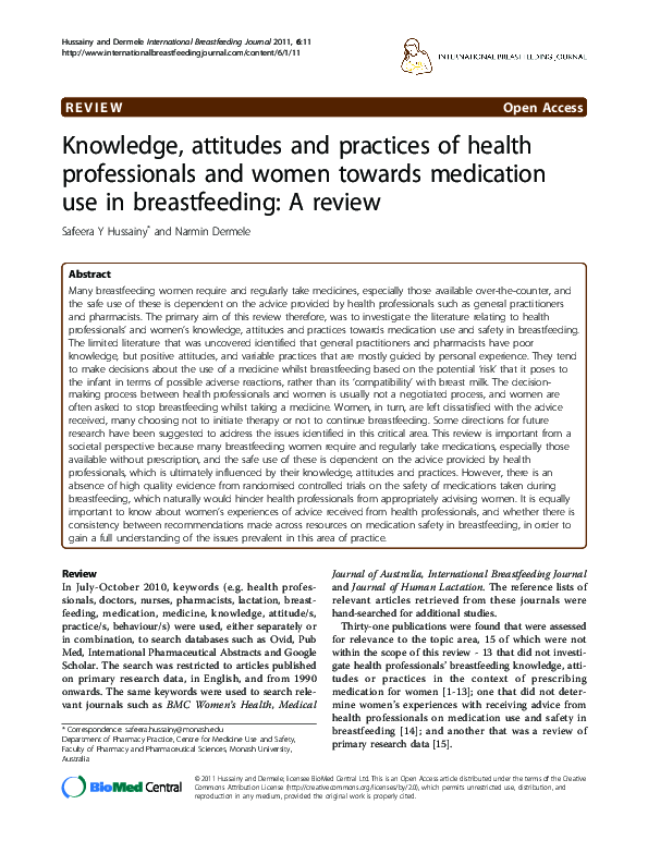 (PDF) Knowledge, attitudes and practices of health professionals and ...