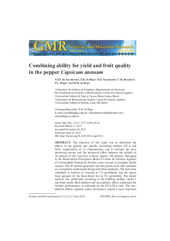 (PDF) Combining ability for yield and fruit quality in the pepper ...