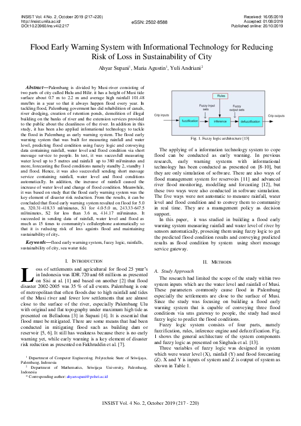 (PDF) Flood Early Warning System with Informational Technology for
