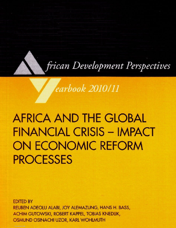 (PDF) Africa and the Global Financial Crisis-Impact on Economic Reform ...