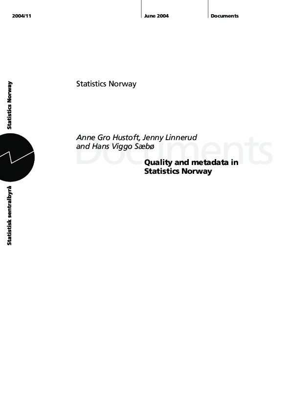 (PDF) Statistics Norway Documents | Hans Viggo Sæbø - Academia.edu