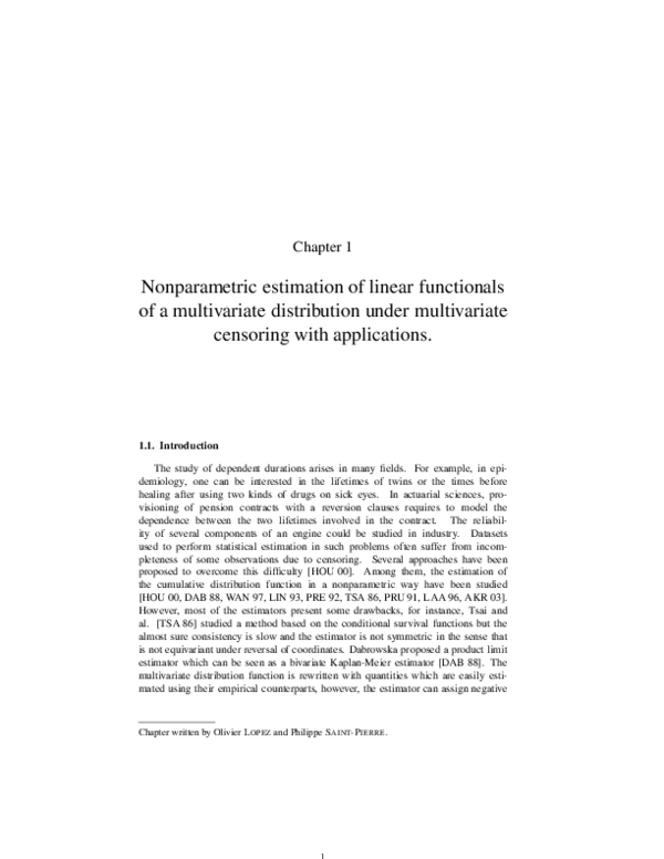 (PDF) Nonparametric estimation of linear functionals of a bivariate ...