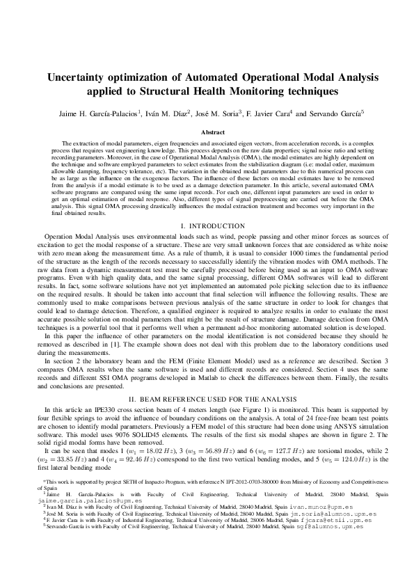 (PDF) Uncertainty optimization of Automated Operational Modal Analysis ...