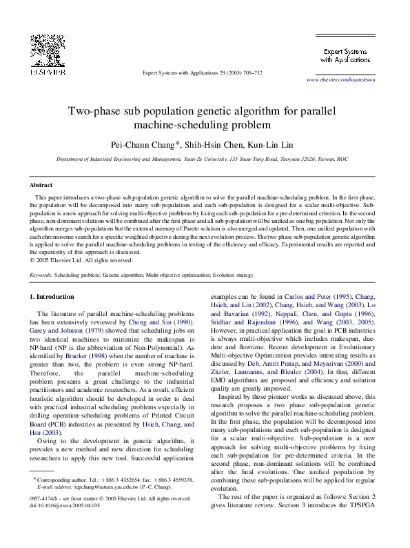 (PDF) Two‐phase sub population genetic algorithm for parallel machine ...