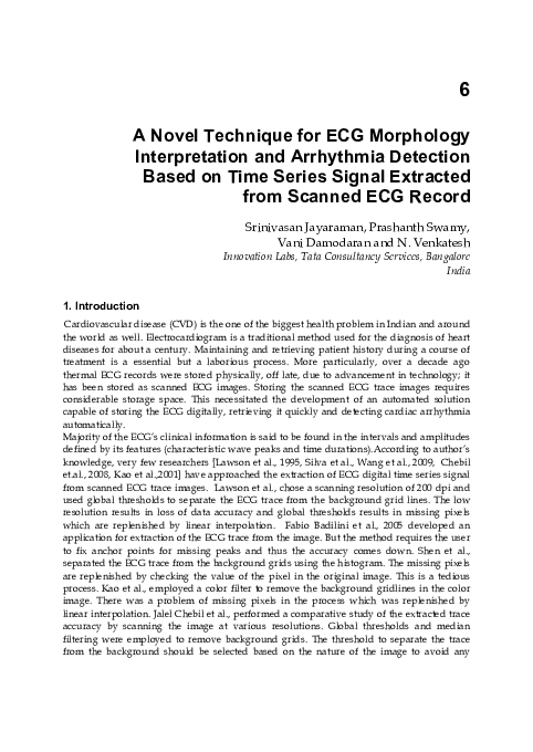 (PDF) A Novel Technique for ECG Morphology Interpretation and ...
