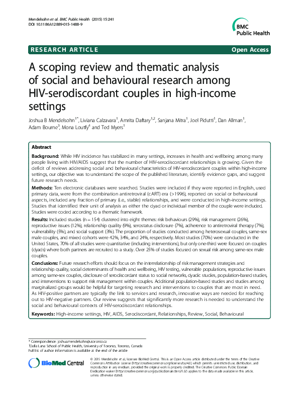 (PDF) A scoping review and thematic analysis of social and behavioural ...