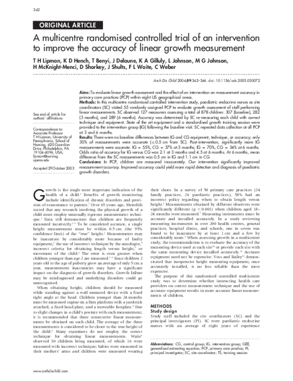 (PDF) A multicentre randomised controlled trial of an intervention to ...