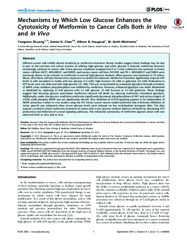 (PDF) Mechanisms by Which Low Glucose Enhances the Cytotoxicity of ...