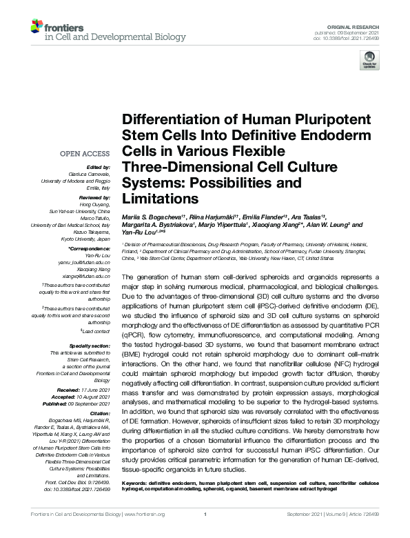 (PDF) Differentiation of Human Pluripotent Stem Cells Into Definitive ...