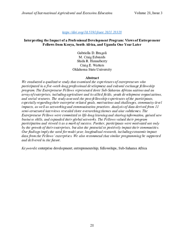 (PDF) Interpreting the Impact of a Professional Development Program ...