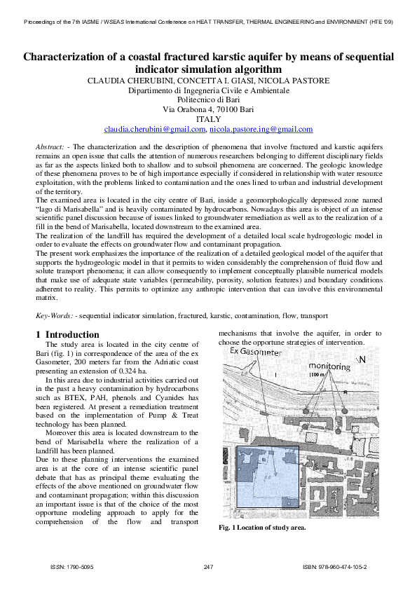 (PDF) Characterization of a coastal fractured karstic aquifer by means ...