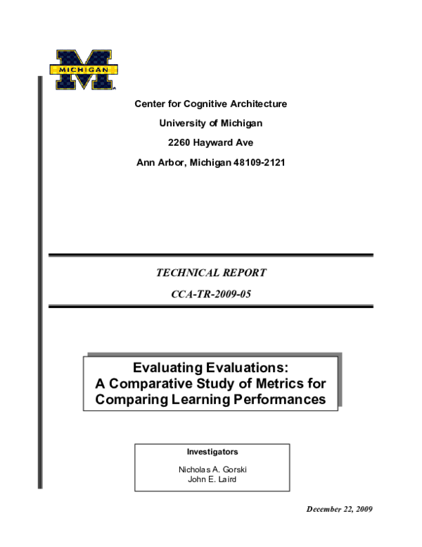 (PDF) Evaluating Evaluations: A Comparative Study of Metrics for ...