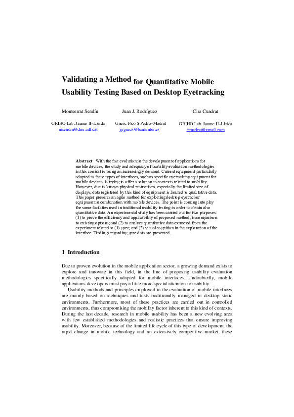(PDF) Validating a Method for Quantitative Mobile Usability Testing ...