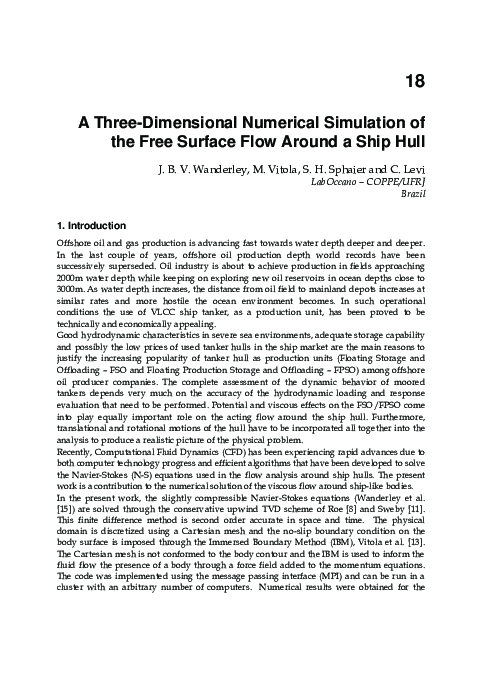 (PDF) A Three-Dimensional Numerical Simulation of the Free Surface Flow ...