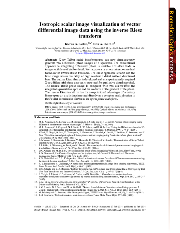 (PDF) Isotropic scalar image visualization of vector differential image ...
