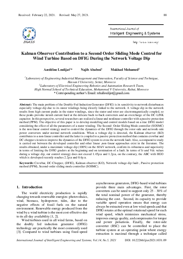 (PDF) Kalman Observer Contribution to a Second Order Sliding Mode ...