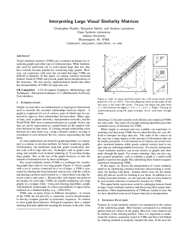 (PDF) Interpreting large visual similarity matrices