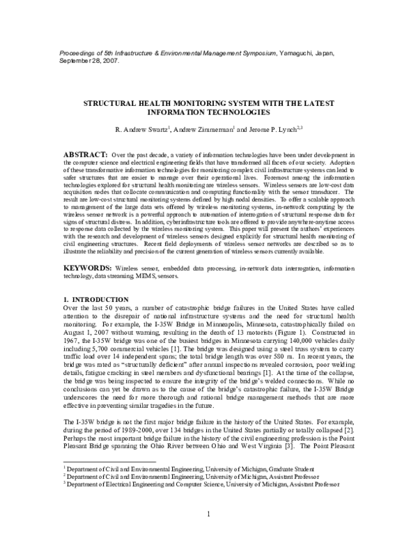 (PDF) Structural Health Monitoring System with the Latest Information ...