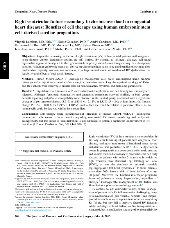 (PDF) Right ventricular failure secondary to chronic overload in ...