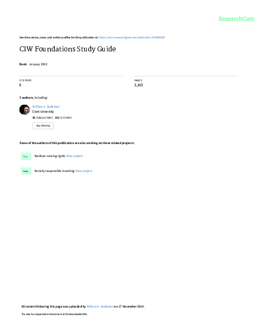 (PDF) CIW Foundations Study Guide