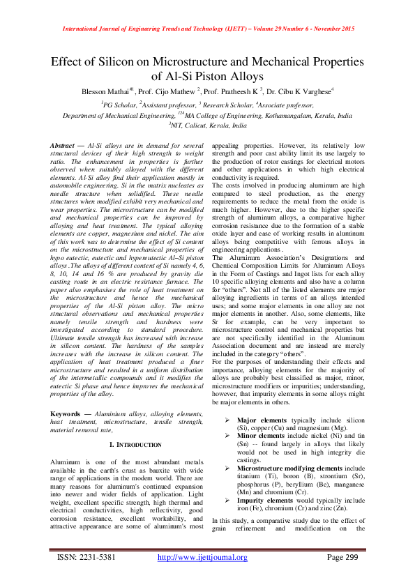(PDF) Effect of Silicon on Microstructure and Mechanical Properties of ...
