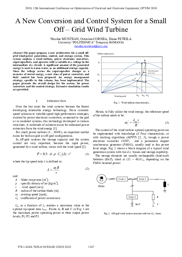 (PDF) A new conversion and control system for a small off - grid wind ...