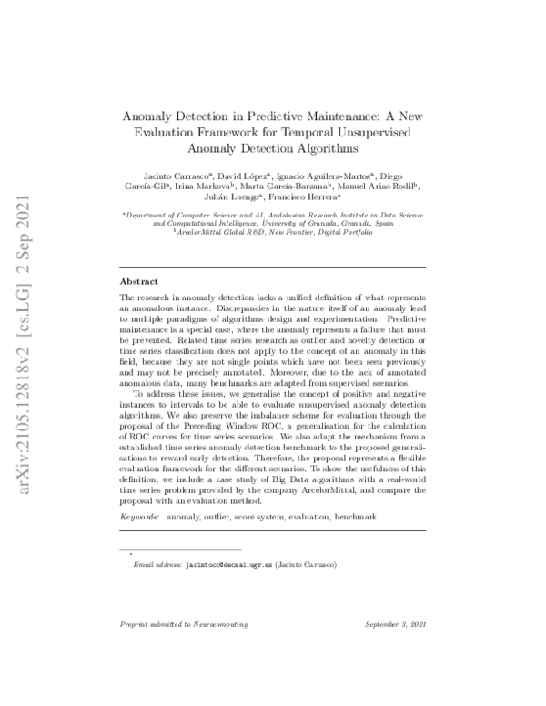  pdf anomaly detection in predictive maintenance a new evaluation