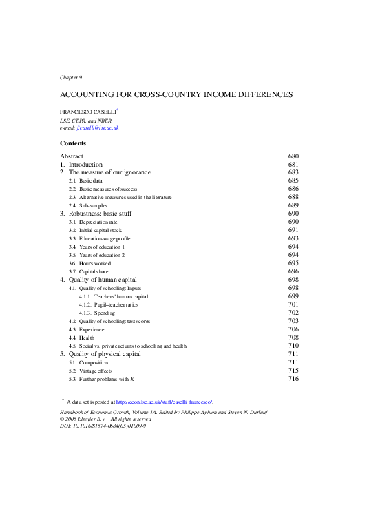 (PDF) Chapter 9 Accounting for Cross-Country Income Differences