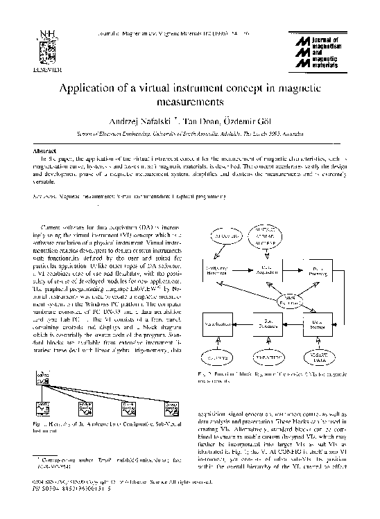 (PDF) Application of a virtual instrument concept in magnetic measurements