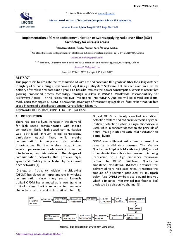 (PDF) Implementation of Green Radio Communication Networks Via ROF