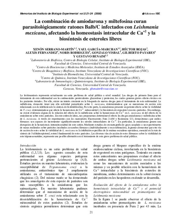 (PDF) La combinación de amiodarona y miltefosina curan ...