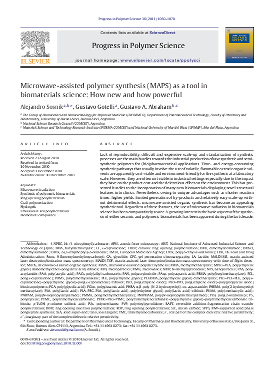 (PDF) Microwave-assisted polymer synthesis (MAPS) as a tool in ...