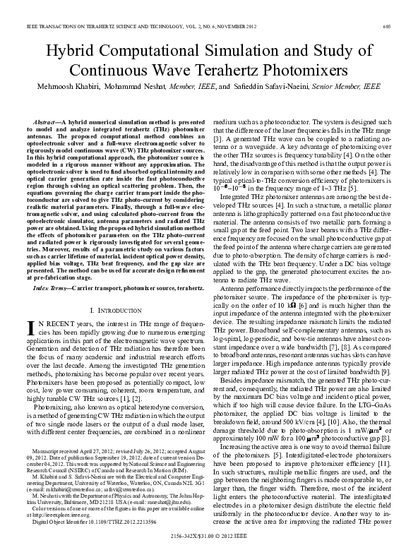 (PDF) Hybrid Computational Simulation and Study of Continuous Wave ...