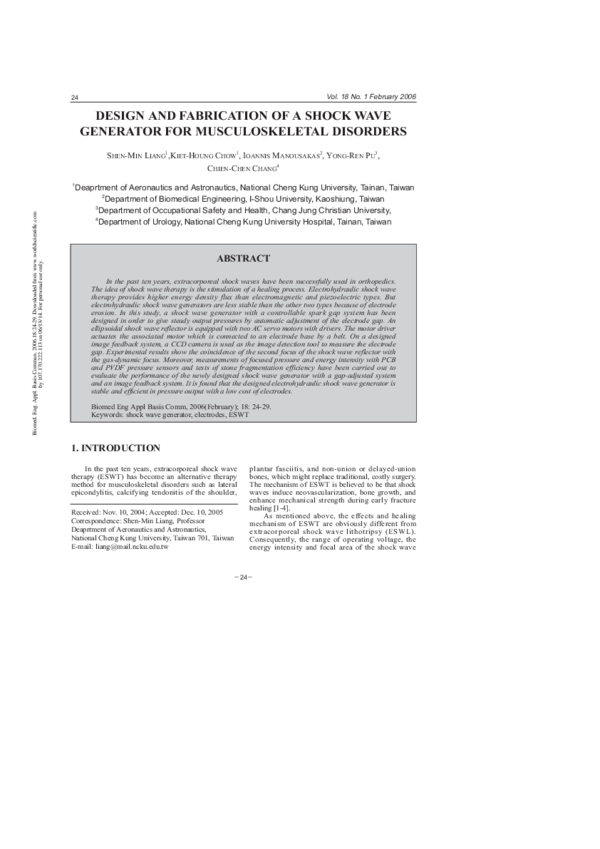 (PDF) Design and fabrication of a shock wave generator for ...