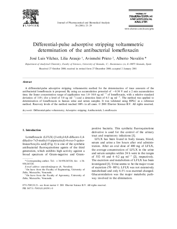 (PDF) Journal of Pharmaceutical and Biomedical Analysis