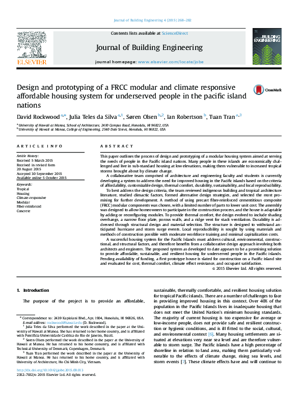 Picture Idea: Pdf Design And Prototyping Of A Frcc Modular And Climate