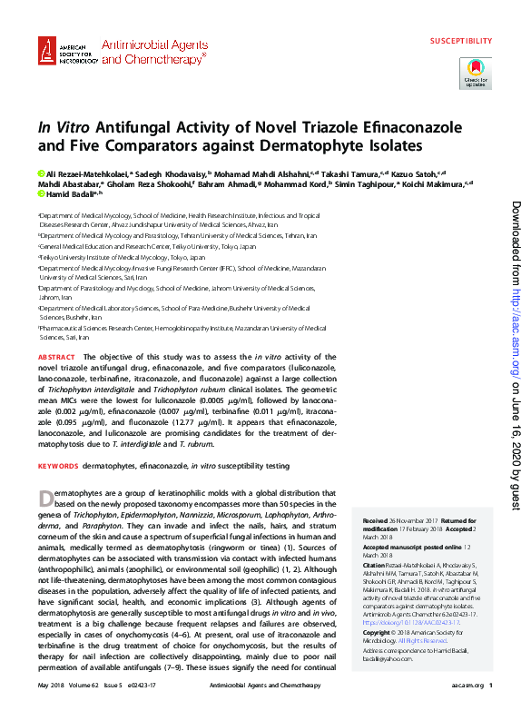 (PDF) ROLE OF AZOLE ANTIFUNGAL AGENTS IN SEBORRHEIC DERMATITIS