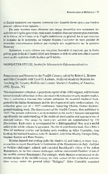 PDF) Renaissance and Renewal in the Twelfth Century