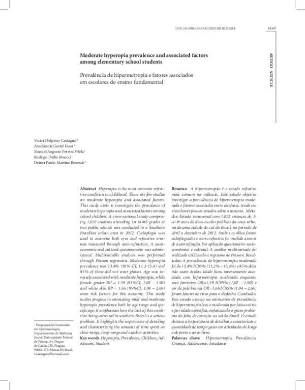 (PDF) Moderate hyperopia prevalence and associated factors among ...
