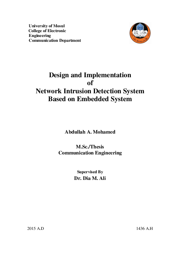 (PDF) Design and Implementation of Network Intrusion Detection System ...