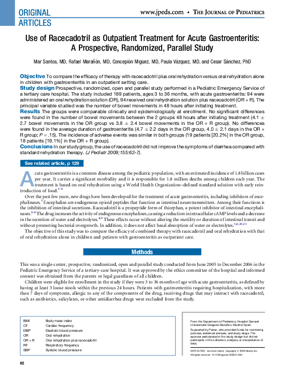 (PDF) Use of racecadotril as outpatient treatment for acute ...