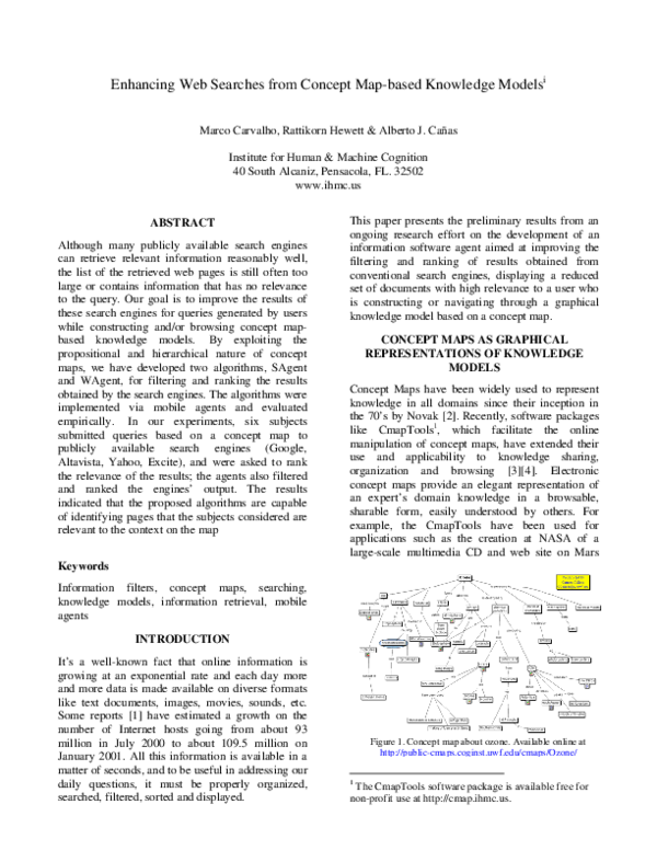(PDF) Enhancing web searches from concept map-based knowledge models