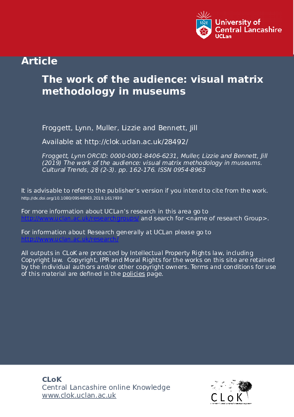 (PDF) The work of the audience: visual matrix methodology in museums