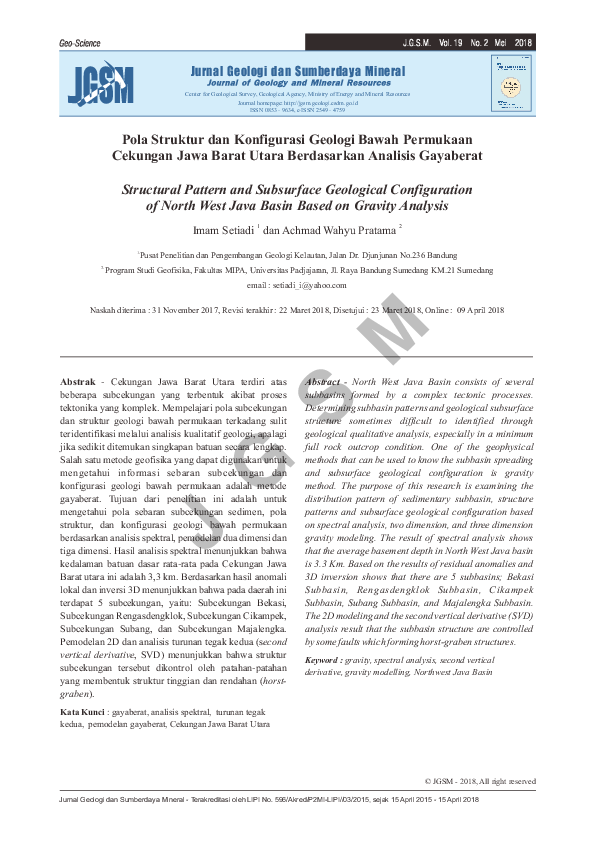 (PDF) Structural Pattern and Subsurface Geological Configuration of ...