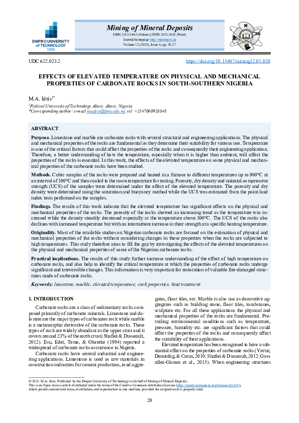 (PDF) Effects of elevated temperature on physical and mechanical ...