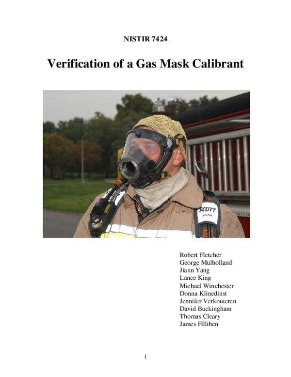 (PDF) Verification of a gas mask calibrant
