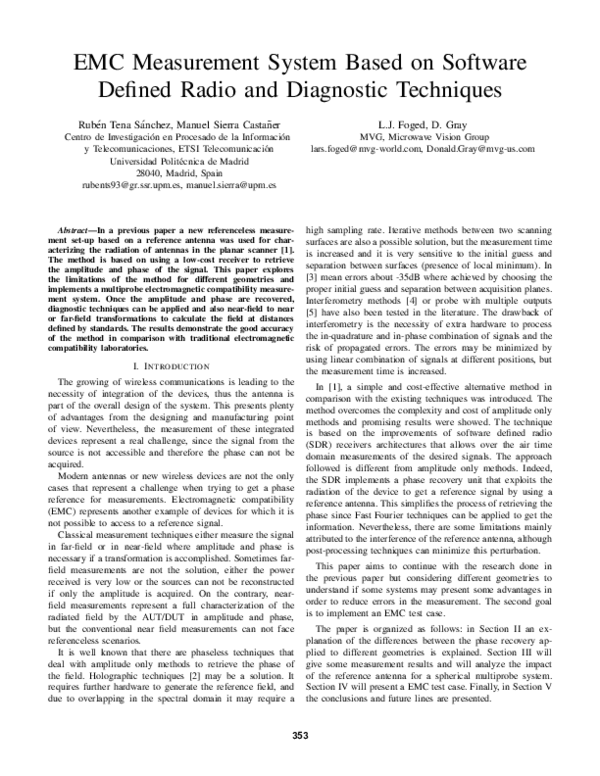 (PDF) EMC Measurement System Based on Software Defined Radio and ...