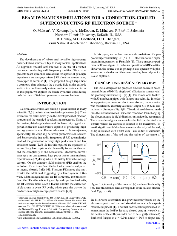 (PDF) Beam Dynamics Simulations for a Conduction-Cooled Superconducting ...
