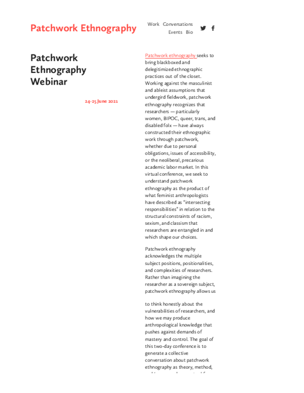 (PDF) Disability Justice & Patchwork Ethnography Erin L Durban